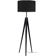 Lampadaires Tosel Lampadaire trépied bois noir