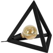 Lampes de bureau Tosel Lampe a poser géométrique bois noir