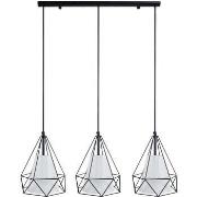 Lustres, suspensions et plafonniers Tosel Lustre bar métal noir et bla...