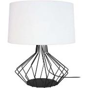Lampes de bureau Tosel Lampe de salon filaire métal noir et blanc
