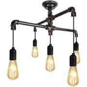 Lustres, suspensions et plafonniers Tosel Lustre multi bras métal noir...