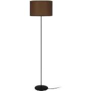 Lampadaires Tosel Lampadaire droit métal noir et marron