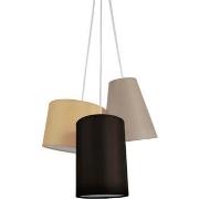 Lustres, suspensions et plafonniers Tosel Lustre grappe tissu noir, cr...