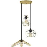 Lustres, suspensions et plafonniers Tosel Lustre grappe métal or