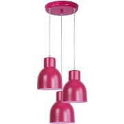 Lustres, suspensions et plafonniers Tosel Lustre grappe métal rose