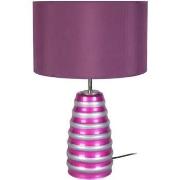 Lampes de bureau Tosel Lampe de chevet conique verre rose et violet