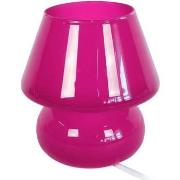 Lampes de bureau Tosel Lampe de chevet champignon verre rose fuchsia