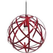 Lustres, suspensions et plafonniers Tosel Suspension globe métal rouge