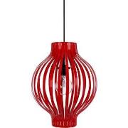 Lustres, suspensions et plafonniers Tosel Suspension globe métal rouge