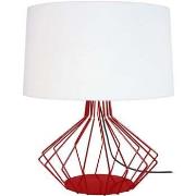Lampes de bureau Tosel Lampe de salon filaire métal rouge et blanc