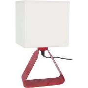 Lampes de bureau Tosel Lampe de chevet géométrique métal rouge et écru