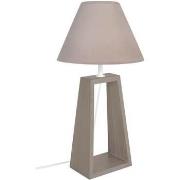 Lampes de bureau Tosel Lampe de chevet colonne bois taupe