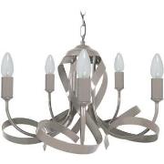 Lustres, suspensions et plafonniers Tosel Lustre multi bras métal taup...