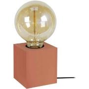 Lampes de bureau Tosel Lampe de chevet carré bois terre cuite