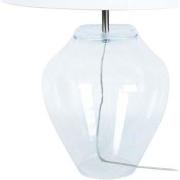 Lampes de bureau Tosel Lampe a poser vase verre transparent et blanc