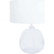 Lampes de bureau Tosel Lampe de chevet globe verre transparent et blan...