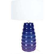 Lampes de bureau Tosel Lampe de chevet conique verre violet et blanc