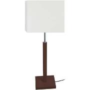 Lampes de bureau Tosel Lampe de chevet droit bois wangué et crème