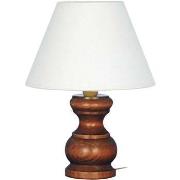 Lampes de bureau Tosel Lampe de chevet colonne bois foncé