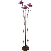 Lampadaires Tosel Lampadaire arbre métal marron or et violet