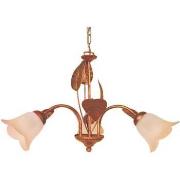 Lustres, suspensions et plafonniers Tosel Lustre multi bras métal roug...