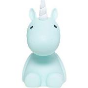 Lampes à poser Kontiki Veilleuse Licorne LED Bleue 17 cm