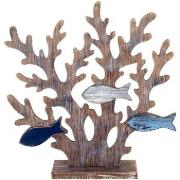 Statuettes et figurines Signes Grimalt Ornement Corail Avec Du Poisson