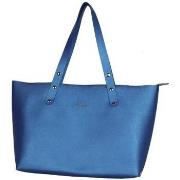 Sac à main Texier Cabas fabrication France Studbags 26109 - Bleu