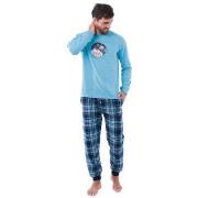 Pyjamas / Chemises de nuit Achile Pyjama long en pur coton et bas en f...