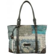 Sac à main Patrick Blanc Sac cabas - Gris motif - Toile / verni 509041