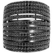 Bijoux Orusbijoux Bague Incurvée Multi-anneaux Noire