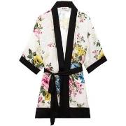T-shirt Blugirl Kimono En Satin Jacquard Fleurs