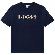 T-shirt enfant BOSS Tee shirt junior bleu et or J25N39 - 12 ANS