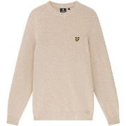Pull Lyle &amp; Scott KN921VF CREW NECK LAMBSWOOL-W823 TAUPE MARL