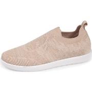 Baskets Isotoner Baskets Confort Femme Slip-on à bandes Beige