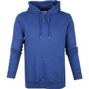 Sweat-shirt Colorful Standard Sweater à Capuche Organic Bleu