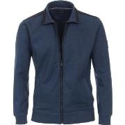 Sweat-shirt Casa Moda Veste Sportive Zippé Bleu Indigo