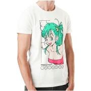 T-shirt Capslab T-shirt homme en coton col rond Dragon Ball Bulma