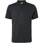 T-shirt No Excess Polo à Motif Bloqué Noir Marine