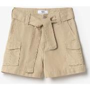 Short enfant Le Temps des Cerises Short taille haute kally beige sable