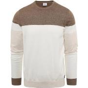 Sweat-shirt Blue Industry Pull Rayures Marron