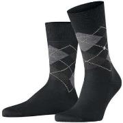 Socquettes Burlington Chaussettes Manchester Carreaux Noir 3000