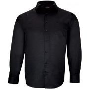 Chemise Doublissimo chemise forte taille tissus chevron spinadi noir
