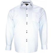 Chemise Doublissimo chemise forte taille tissus a motifs freccia blanc