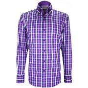 Chemise Emporio Balzani chemise double col a coudieres lorenzo violet