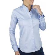 Chemise Andrew Mc Allister chemise femme col mao celia bleu