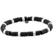 Bracelets Sixtystones Bracelet Perles Heishi Agate Noire Mate -Large-2...