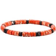 Bracelets Sixtystones Bracelet Perles Heishi Jaspe Orange -Large-20cm