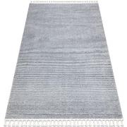 Tapis Rugsx Tapis SEVILLA PC00B rayures gris Franges berbère 120x170 c...