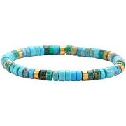 Bracelets Sixtystones Bracelet Perles Heishi Turquoise Jaspe -Small-16...